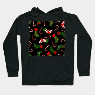 black christmas stockings candy cane xmas candies Hoodie